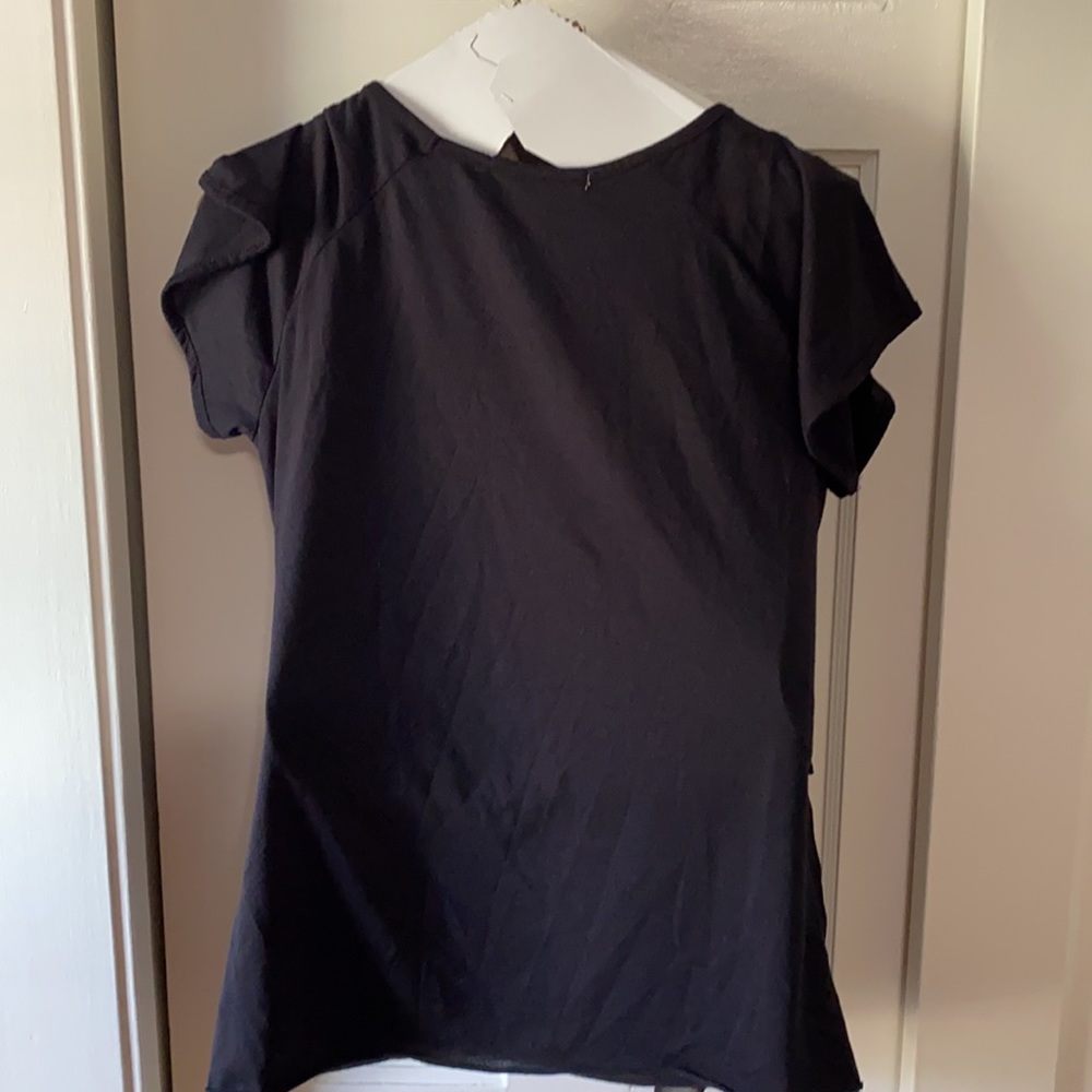 Black frilly French Landry dress shirt - Picture 2 of 5